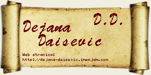 Dejana Daišević vizit kartica
